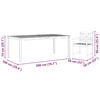 vidaXL Set da Pranzo per Giardino 9 pcs Marrone