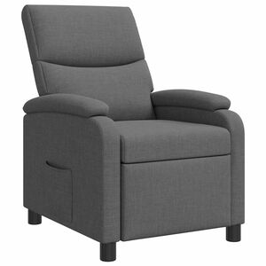 vidaXL Poltrona reclinabile Grigio Scuro Tessuto