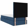vidaXL Letto con contenitore e LED con led Blu 90 x 200 cm Poliestere