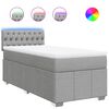 vidaXL Giroletto a Molle con Materasso Grigio Chiaro 80x200 cm Tessuto