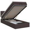 vidaXL Letto ottomano con materasso Marrone Scuro 80 x 200 cm Tessuto