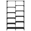 vidaXL Libreria Rovere nero 100 x 32 x 170 cm Legno multistrato