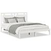 vidaXL Giroletto Extra Lungo senza Materasso Bianco 160x210cm Massello