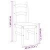 vidaXL Sedie da Pranzo 2 pz Bianche 40x46x99 cm Legno Massello di Pino