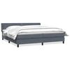vidaXL Giroletto a Molle con Materasso Grigio Scuro 200x210 cm Velluto