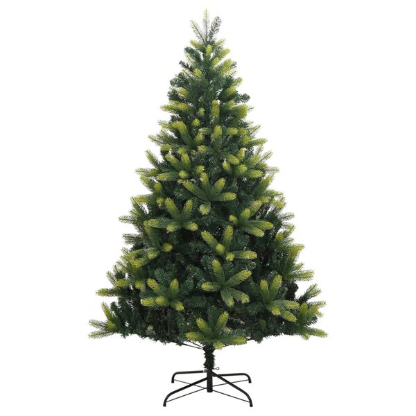 vidaXL Albero di Natale Artificiale Incernierato con Base 210 cm