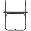 vidaXL Tavolo da Balcone Pensile Nero 60x64x83,5cm Plastica Rattan