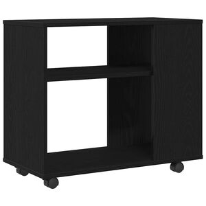 vidaXL Tavolino laterale in rovere nero 70x35x60,5 cm