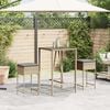 vidaXL Sgabelli da Bar con Cuscini 2 pz Beige in Polyrattan