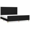 vidaXL Giroletto senza Materasso Nero 180x200 cm in Tessuto