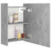 vidaXL Mobile Bagno Specchio Grigio Cemento 62,5x20,5x64cm Multistrato