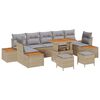 vidaXL Set Divano da Giardino 10 pz 9-Numero di posti Beige