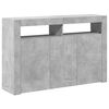vidaXL Credenza con Luci LED Grigio Cemento 115,5x30x75 cm