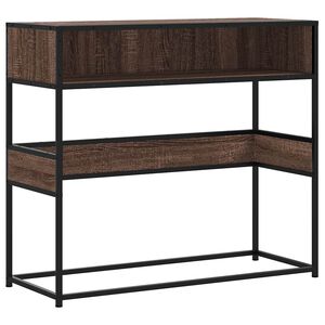 vidaXL Tavolo Consolle Rovere Marrone 90x35x80 cm Legno Multistrato