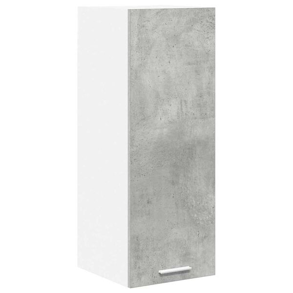 vidaXL Armadio pensile Grigio Cemento e Bianco 30 x 31 x 80 cm