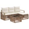 vidaXL Set Divano da Giardino 5 pcs Beige polyrattan