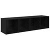 vidaXL Set mobile TV 2 pz Rovere Nero Legno ingegnerizzato