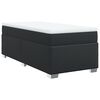vidaXL Giroletto a Molle con Materasso Nero 100x200 cm in Similpelle