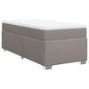 vidaXL Giroletto a Molle con Materasso Tortora 90x190 cm in Tessuto