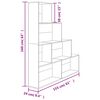 vidaXL Libreria/Divisorio Grigio Cemento 155x24x160 Legno Multistrato