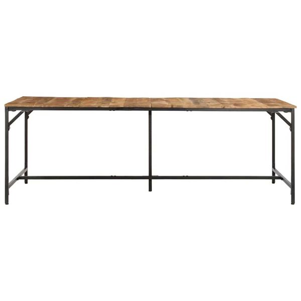 vidaXL Tavolo da Pranzo 220x90x75 cm in Legno Grezzo Massello di Mango