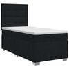 vidaXL Letto box spring con materasso Nero 90 x 200 cm Tessuto