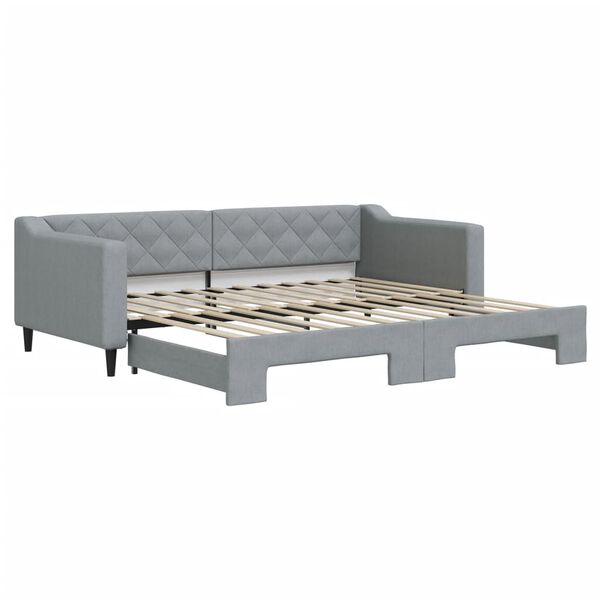 vidaXL Divano Letto con Letto Estraibile Grigio Chiaro 90x200 Tessuto