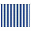 vidaXL Tenda a Rullo Esterno Blocco UV 90% Strisce Blu e Bianche HDPE