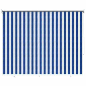 vidaXL Tenda a Rullo Esterno Blocco UV 90% Strisce Blu e Bianche HDPE