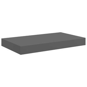 vidaXL Scaffale a Parete Grigio Lucido 40x23,5x3,8 cm in MDF