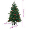 vidaXL Albero Natale Artificiale Incernierato con Pigne e Bacche 150cm