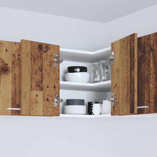 vidaXL Armadio pensile Legno Antico e Bianco 57 x 57 x 40 cm