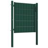 vidaXL Cancello per Recinzione in PVC e Acciaio 100x100 cm Verde
