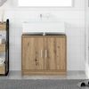 vidaXL Mobile da Bagno con porta Rovere artigianale 63 x 29 x 55 cm