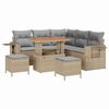 vidaXL Set Divano da Giardino con cuscino 8 pcs Beige polyrattan