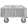 vidaXL Tavolino con Ruote Grigio Sonoma 90 x 50 x 30 cm