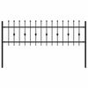 vidaXL Recinzione a punte ASTEN 200 x 110 cm Nero