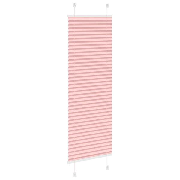 vidaXL Tenda Plissettata Rosa 40x100 cm Larghezza Tessuto 39,4 cm