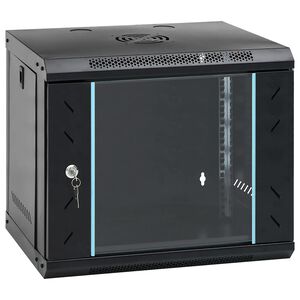 vidaXL Armadio di rete a parete 9U 19" IP20 53x40x45 cm