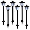 vidaXL Lampade Solari da Esterno 6 pz LED Nere