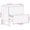 vidaXL Armadio da Notte con cassetto 2 pcs Marrone 40 x 33 x 46 cm