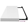 vidaXL Scaffale a Parete Bianco Lucido 80x23,5x3,8 cm in MDF