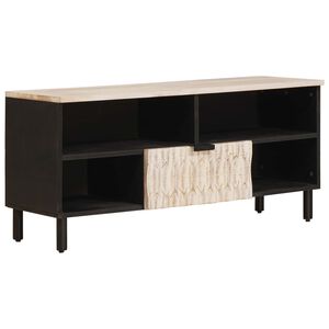 vidaXL Mobile TV con cassetto Finitura Bianco Lavato 100 x 33 x 46 cm