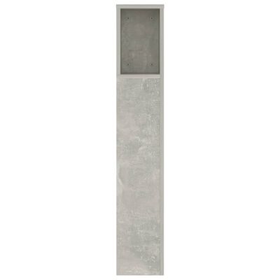 vidaXL Testiera con Scomparti Grigio Cemento 140x18,5x104,5 cm