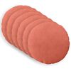 vidaXL Federa 6 pcs HEERLEN Rosso Arancio &Oslash; 40 cm corduroy