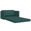 vidaXL Divano letto 110cm Verde Scuro Tessuto