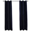 vidaXL Tende Oscuranti con Anelli 2 pz Nere 94x213 cm in Velluto