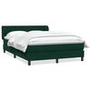 vidaXL Giroletto a Molle con Materasso Verde Scuro 160x220 cm Velluto