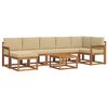 vidaXL Set di divani da esterno 8 pz Naturale e Beige