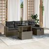vidaXL Set Divano da Giardino 6 pz con Cuscini Grigio in Polyrattan